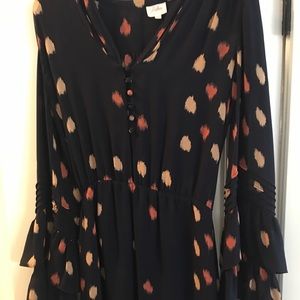 Parker Multi Colored mini dress-bell sleeves